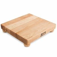 John Boos Block B12S Maple Wood Edge Grain Cutting Board with Feet, 12 Inches Square, 1.5 Inches Thick