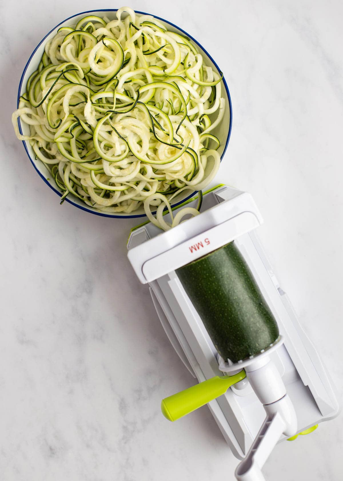 zucchini noodles in bowl