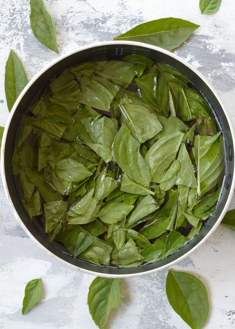 This Basil Whiskey Sour is sugar free and perfect for a keto cocktail! A classic bourbon drink with an herby twist makes for your new favorite summer drink... All for under 2 net carbs each!