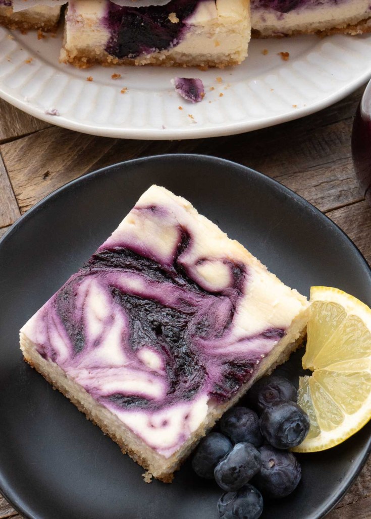 These easy Blueberry Cheesecake Bars are the perfect keto dessert!