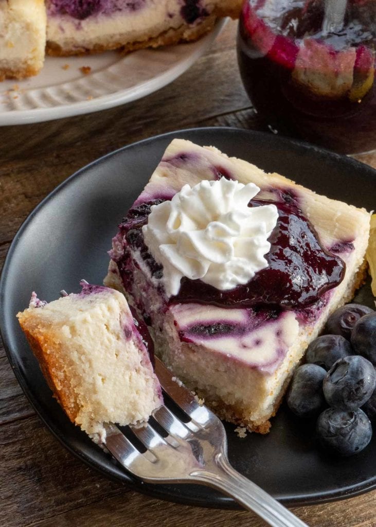 These easy Blueberry Cheesecake Bars are the perfect keto dessert!