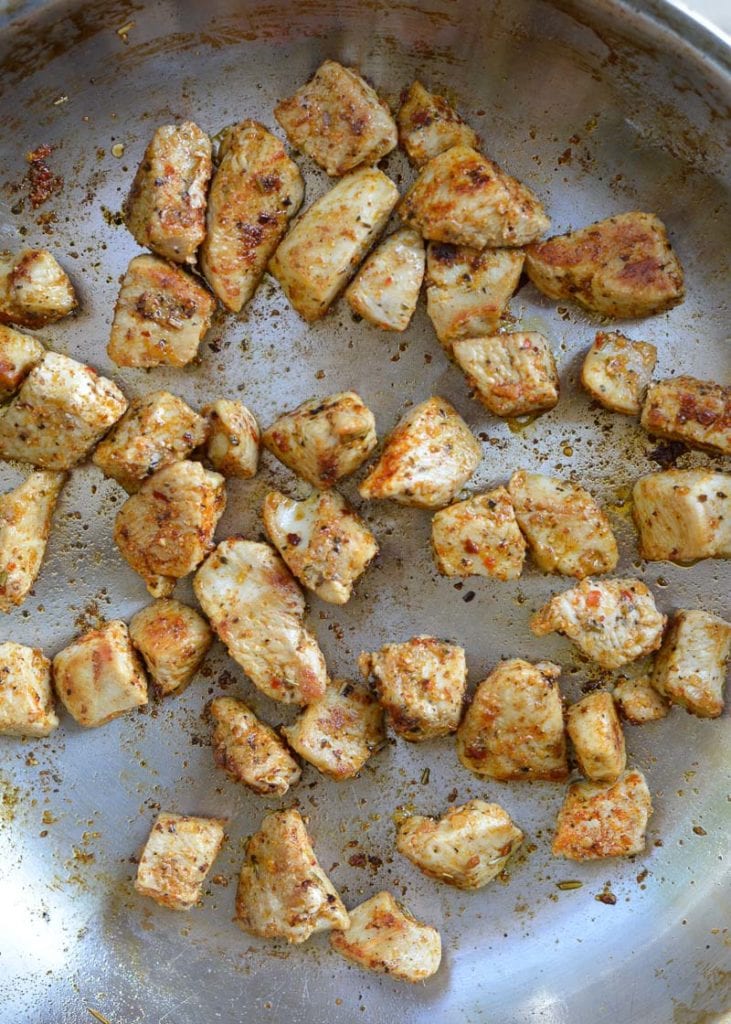  A healthy one pan meal your family will adore, this Cajun Chicken Sausage and Cabbage Skillet will be on your table in less than 3o minutes! Keto friendly and loved by all ages, this meal will disappear almost as quickly as it came together!