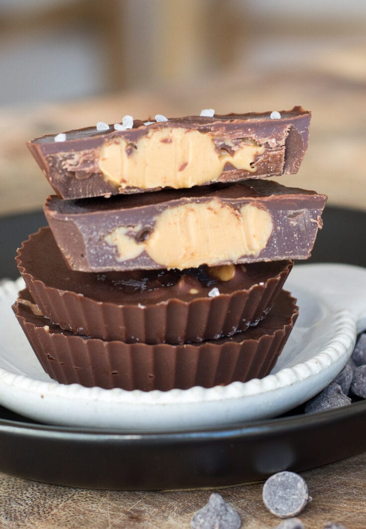 These three ingredient Keto Almond Butter Cups are the perfect low carb way to satisfy your sweet tooth!