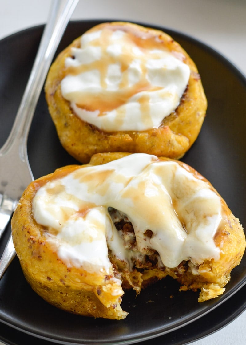 These amazing Keto Pumpkin Cinnamon Rolls are bursting with flavor and contain about 2 net carbs each! These warm, pumpkin and cinnamon spiced rolls are topped with a maple cream cheese frosting you will love!