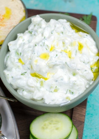This creamy Keto Tzatziki is an easy low carb dip perfect on grilled meats, fresh vegetables or spooned over your favorite salad!