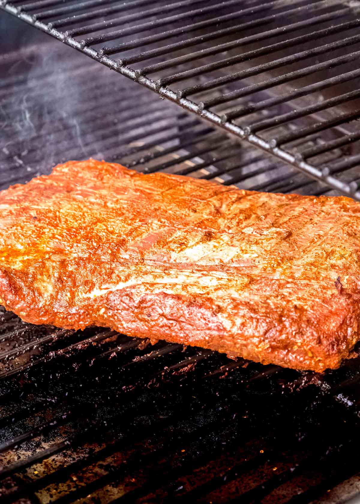 flank steak on grill