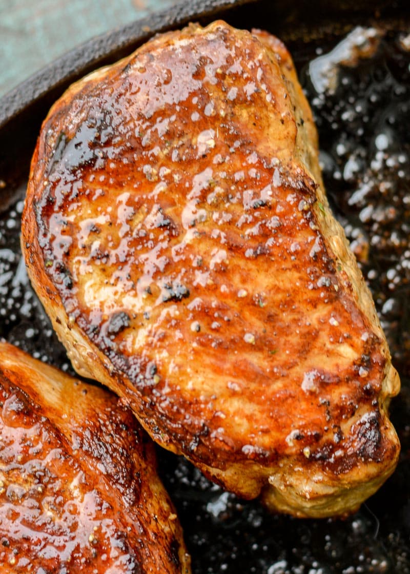 Learn exactly how to cook a thick cut pork chop so it is perfectly tender and juicy! 