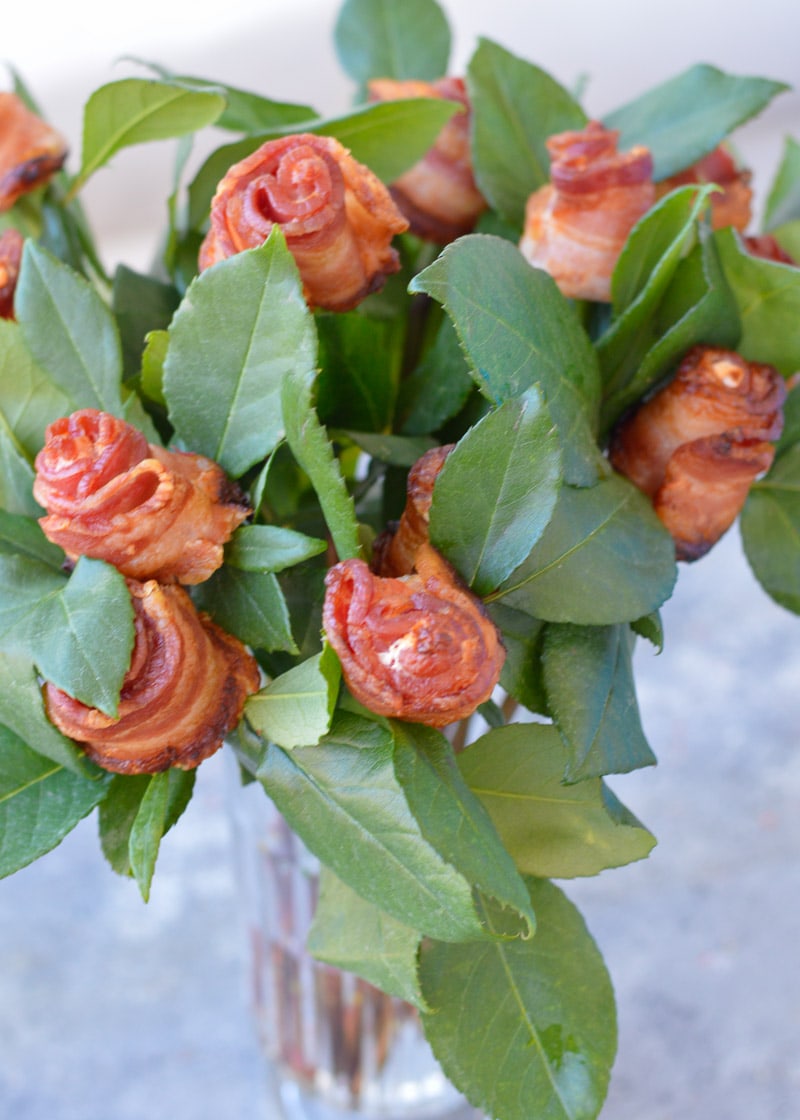 These Bacon Roses make the BEST edible gift for your favorite friend or partner. This keto-friendly holiday gift is perfect for Valentine's Day, graduations, and celebrations all year long!