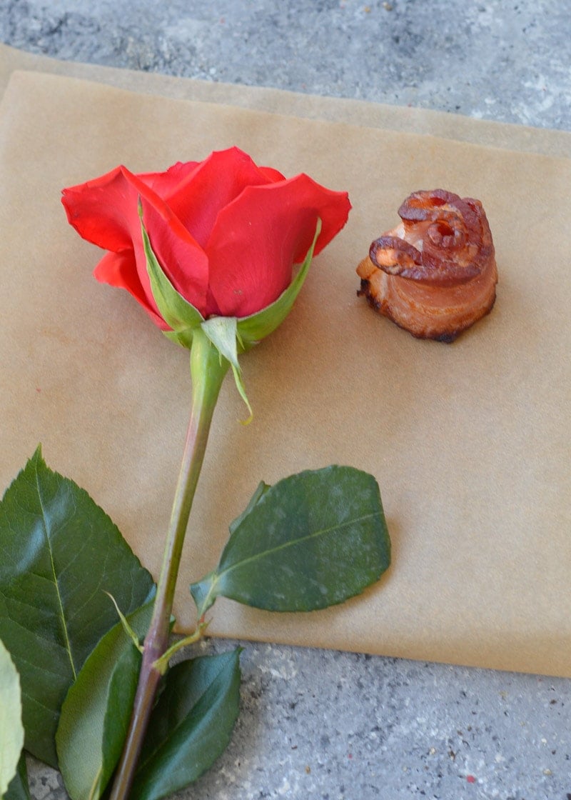 These Bacon Roses make the BEST edible gift for your favorite friend or partner. This keto-friendly holiday gift is perfect for Valentine's Day, graduations, and celebrations all year long!