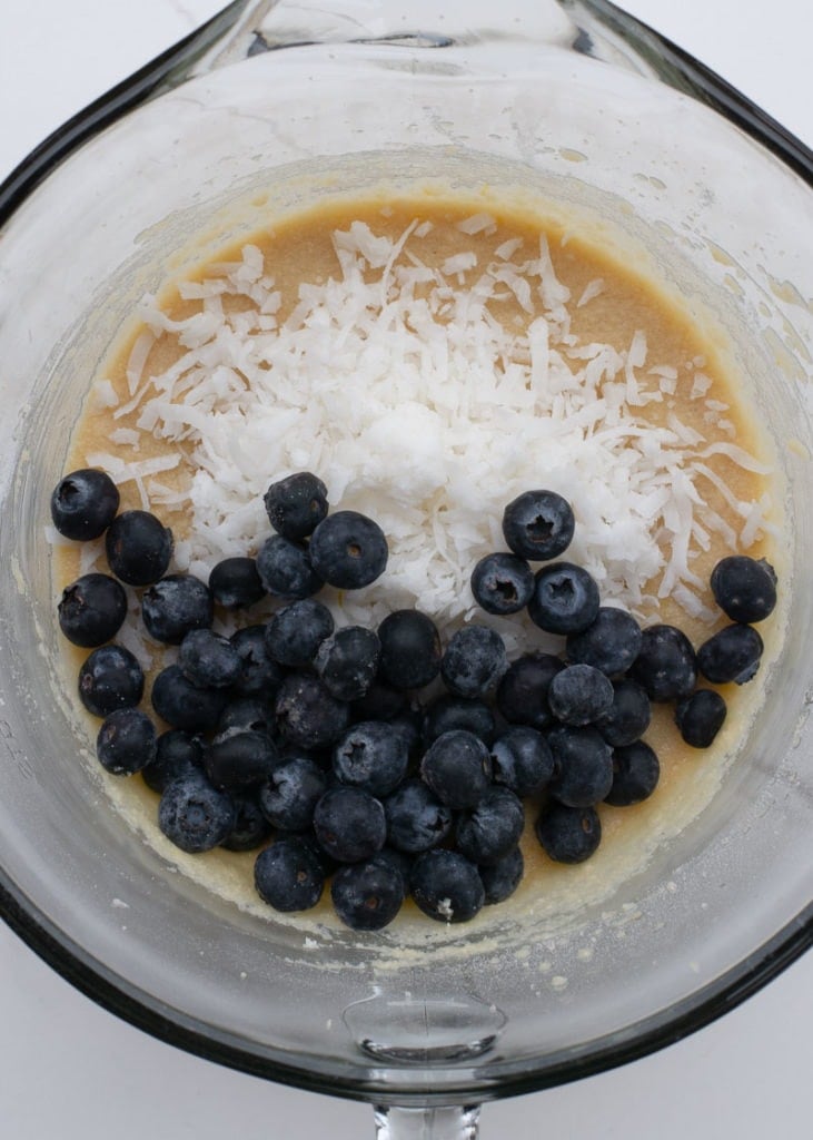 These Easy Keto Blueberry Muffins are the perfect way to start the day! Large fluffy coconut flour muffins are packed with blueberries for about 4 net carbs each. 