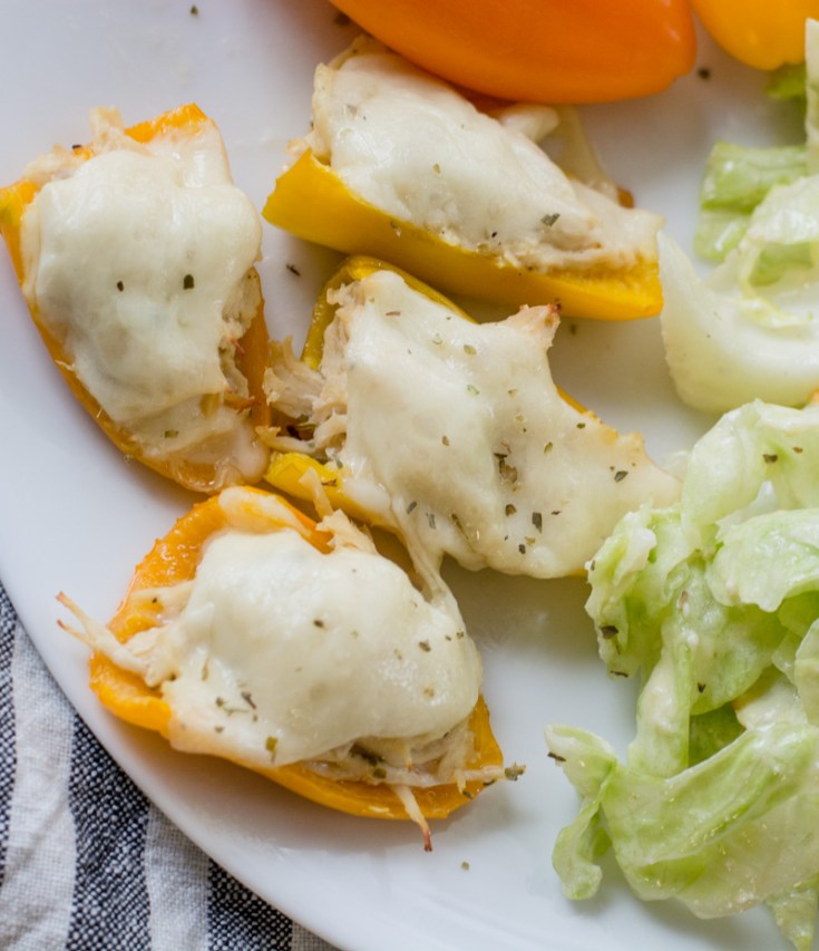 Easy Keto Cheesy Chicken Stuffed Peppers