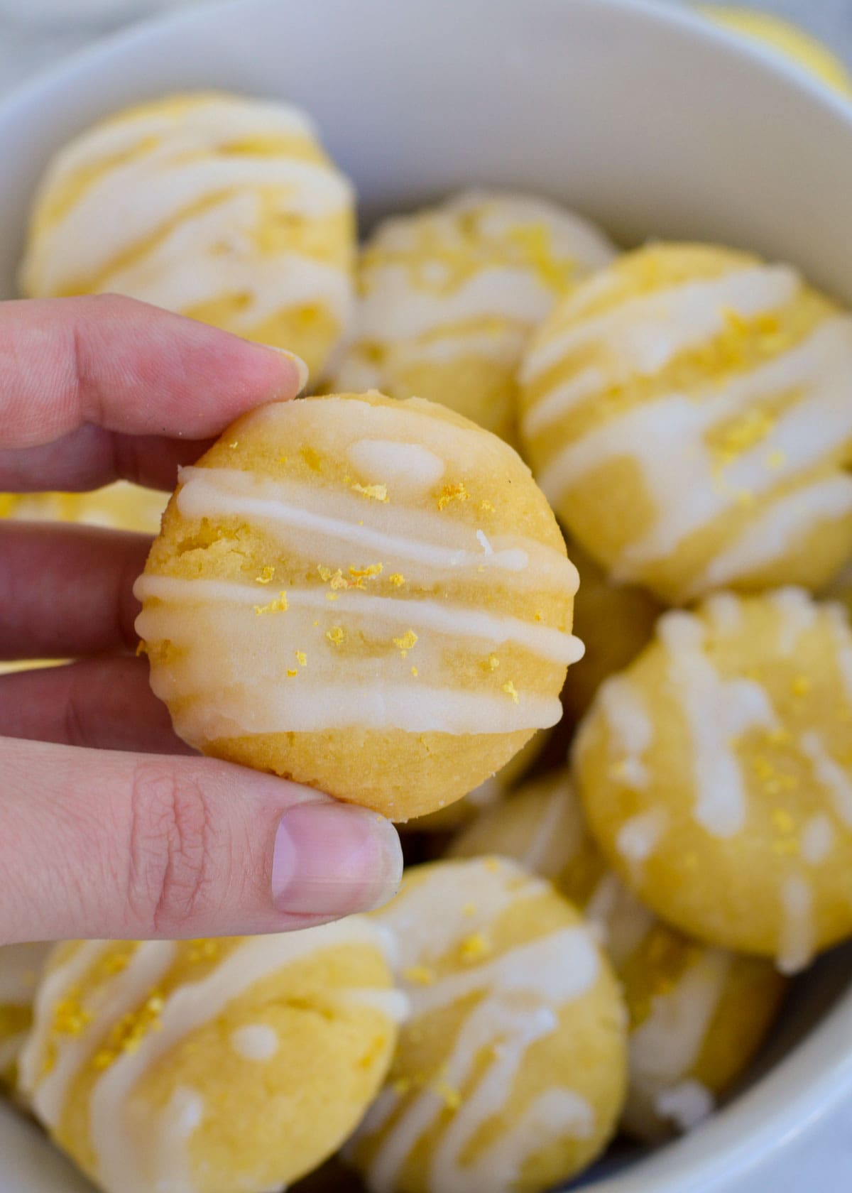 These Keto Lemon Cake Mix Cookies are just under 1 net carb each and bursting with citrus flavor! A box of keto yellow cake mix has never tasted SO good.