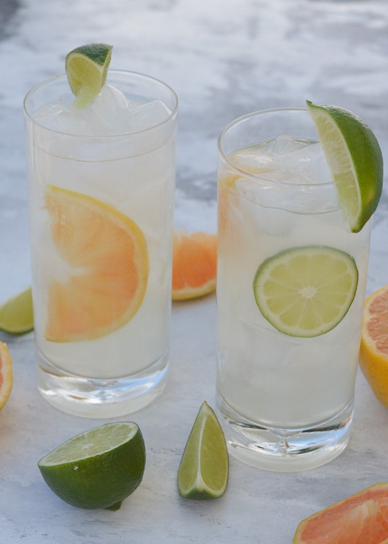 This Keto Paloma is a refreshing summer drink! Only 1.6 net carbs per drink and easy to make for a crowd!