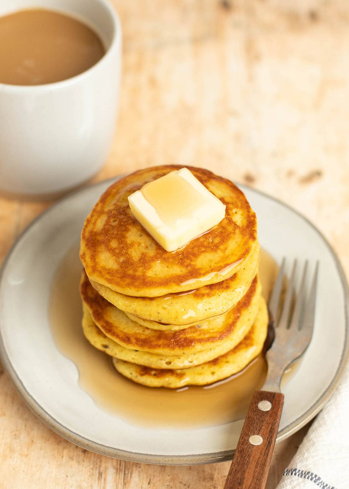 These fluffy Keto Pancakes come out perfect every time! Enjoy three low-carb, gluten-free pancakes for less than 5 net carbs!