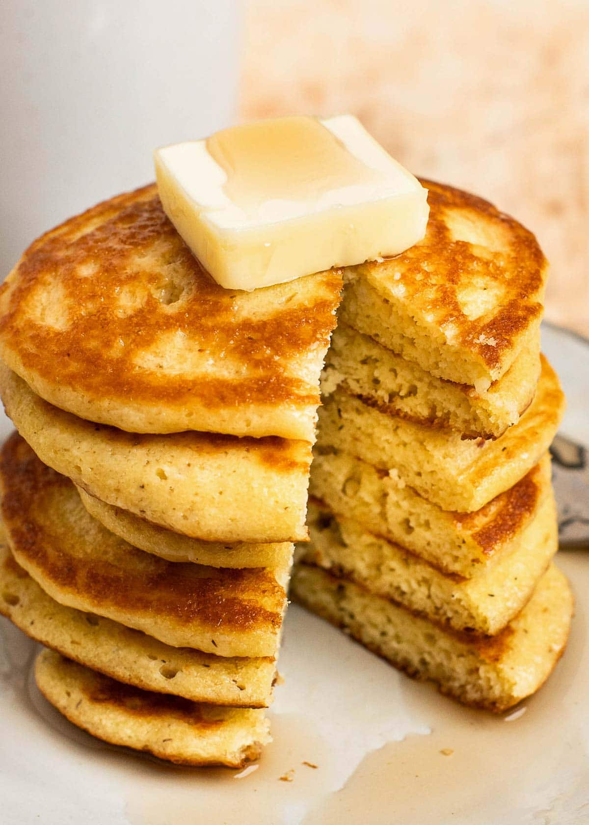 These fluffy Keto Pancakes come out perfect every time! Enjoy three low-carb, gluten-free pancakes for less than 5 net carbs!