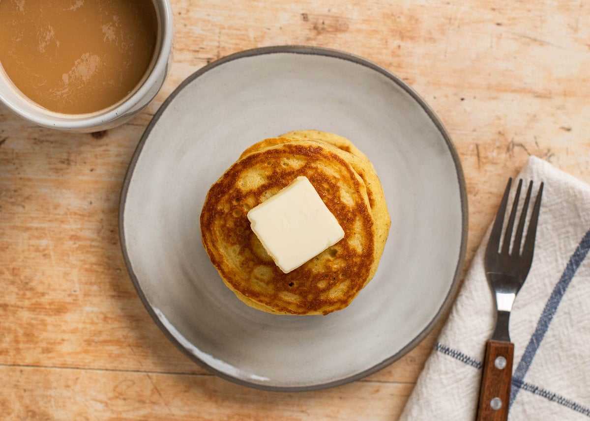 These fluffy Keto Pancakes come out perfect every time! Enjoy three low-carb, gluten-free pancakes for less than 5 net carbs!