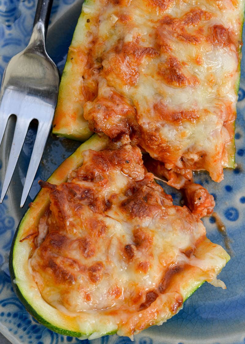 These easy Keto Pizza Zucchini Boats have about 2 net carbs each and only 5 simple ingredients! This is the perfect way to satisfy those pizza cravings on a low carb diet!