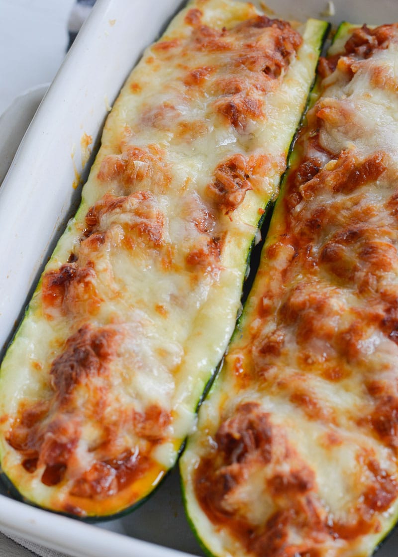 These easy Keto Pizza Zucchini Boats have about 2 net carbs each and only 5 simple ingredients! This is the perfect way to satisfy those pizza cravings on a low carb diet!