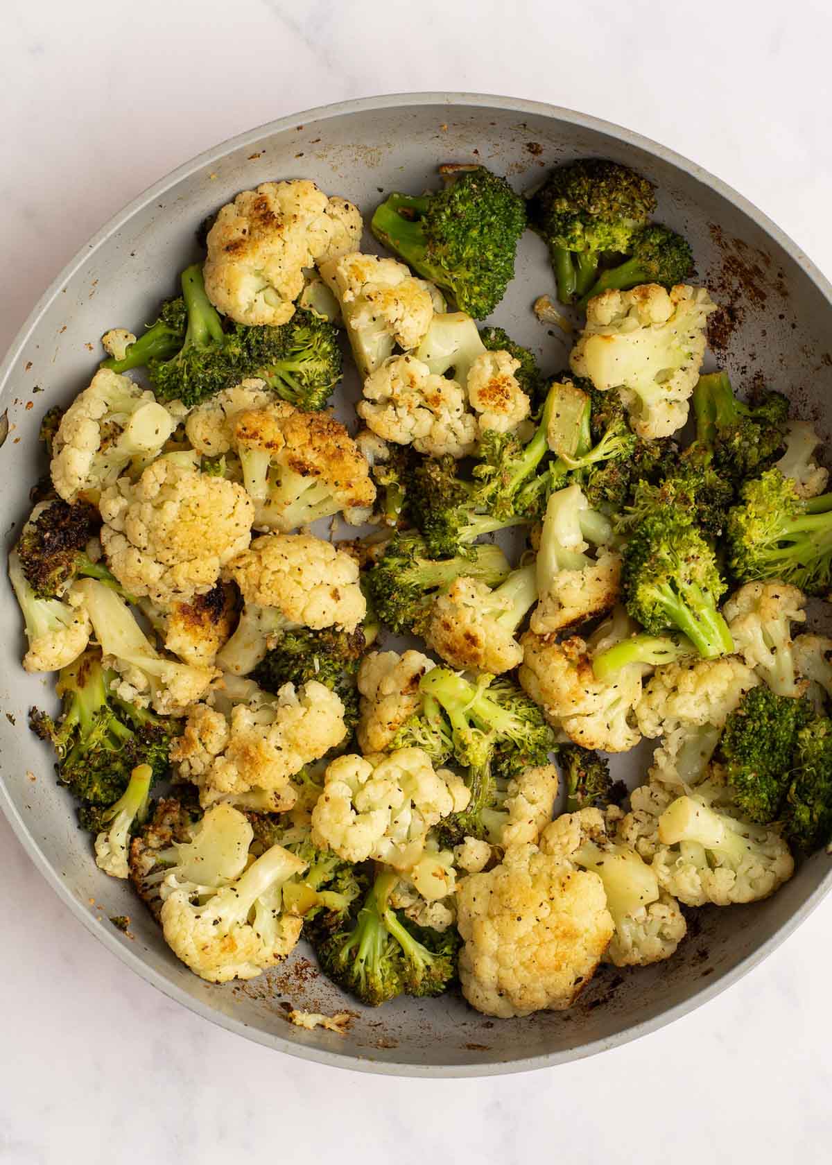 cooked broccoli and cauliflower