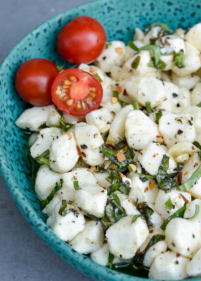 These Marinated Mozzarella Balls are going to be the hit of the summer! With only 0.3 carbs per serving, you'll want to serve this keto and gluten-free appetizer with every meal!