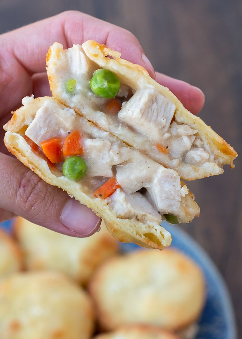 These delightful Mini Turkey Pot Pies are the perfect way to use leftover turkey! Each mini pie is loaded with turkey, vegetables and a creamy sauce for about 2 net carbs each! 