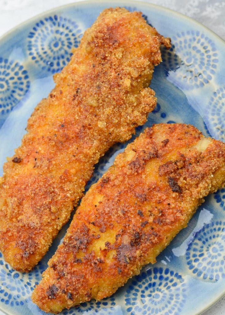 These Crispy Oven Baked Keto Chicken Tenders are just what you've been craving! These delicious low carb, gluten free chicken tenders are about 1 net carb for two tenders! 