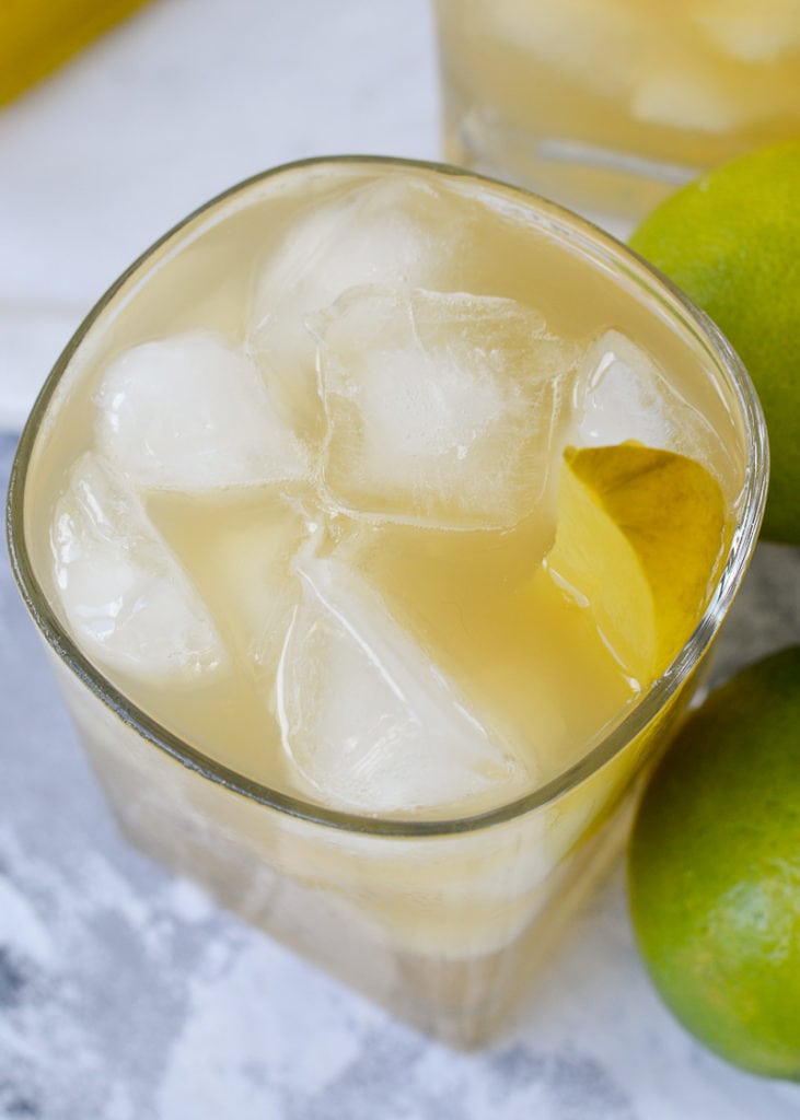 Meet the Pickleback -- A delicious keto cocktail featuring bourbon and pickle juice, perfect for tailgating season! Just 4 ingredients needed for this sugar free drink under 3 net carbs!