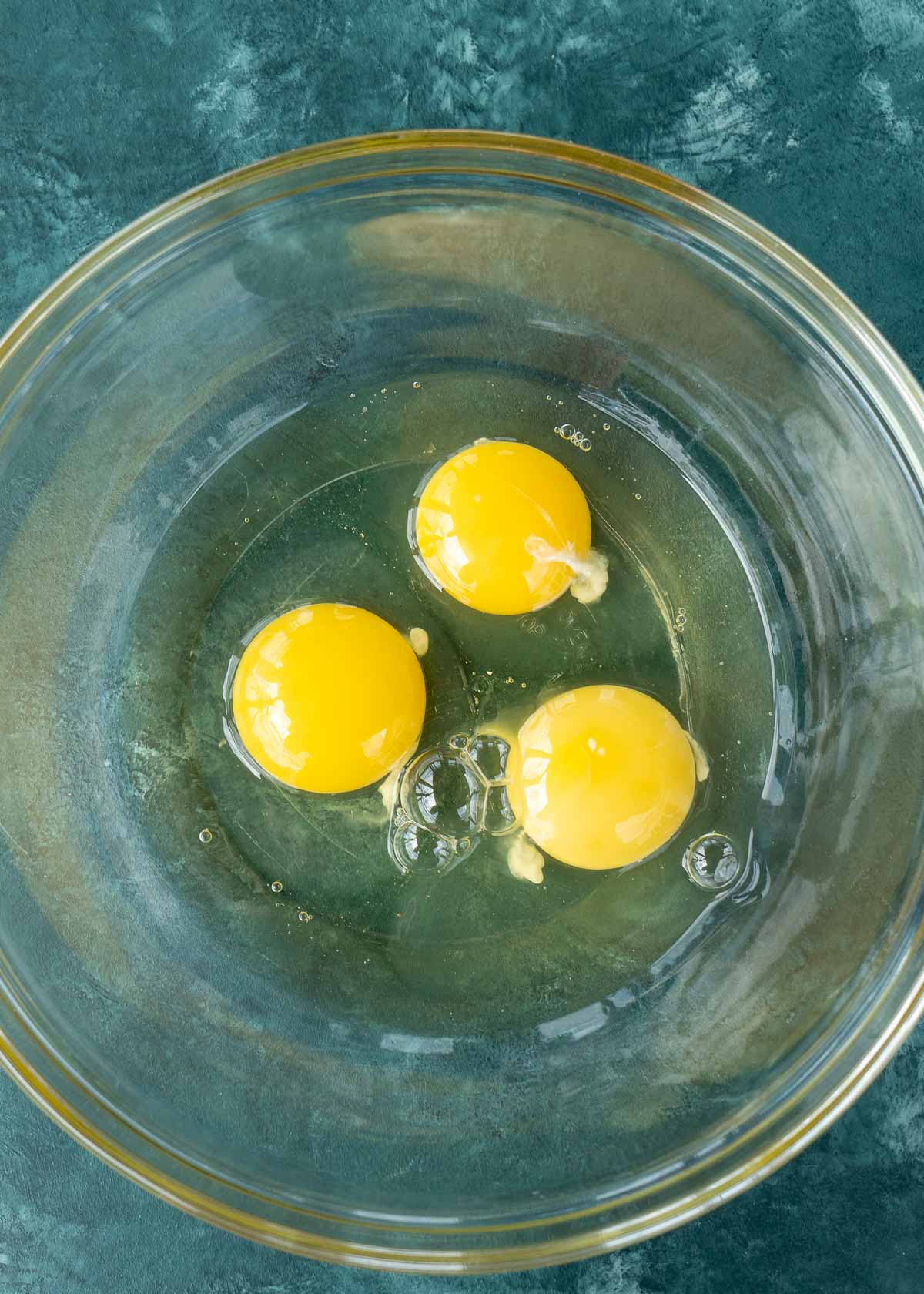 eggs in mixing bowl