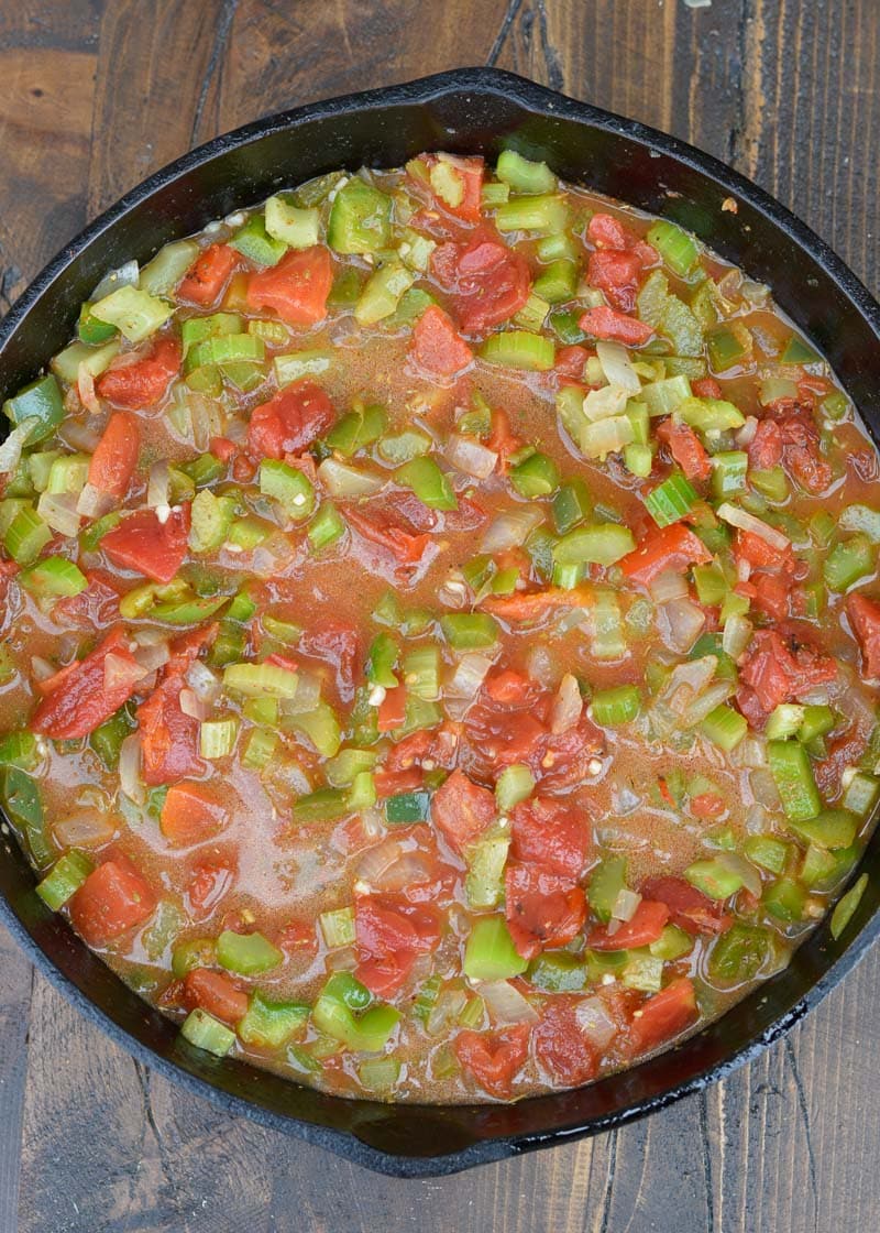 This One Pan Shrimp Creole is a quick keto weeknight meal! Under 6 net carbs a serving, this flavor-packed low carb seafood dish will make your weekly rotation!