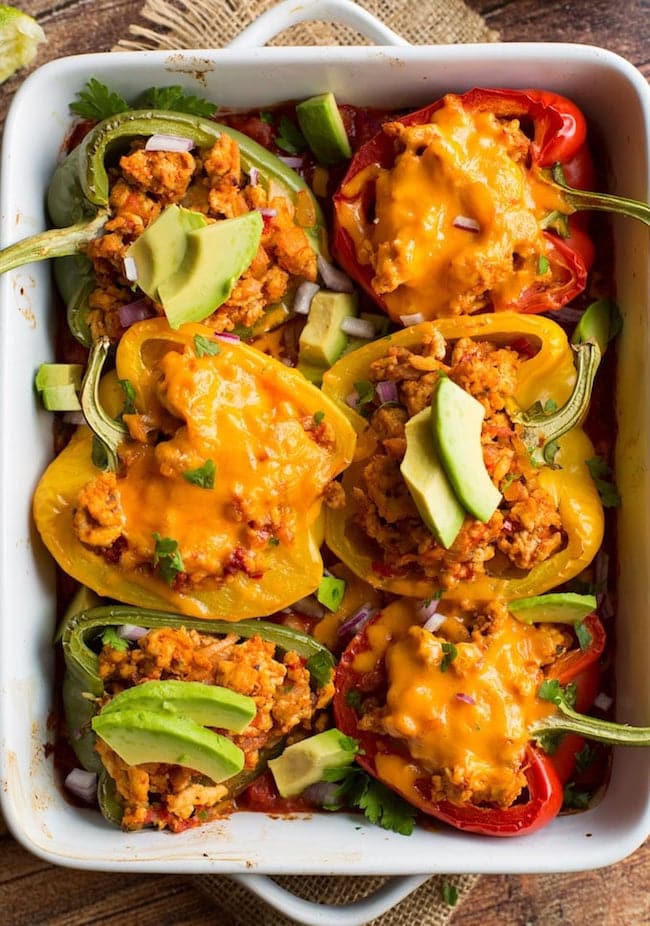 These Easy Low Carb Stuffed Pepper Recipes are loaded with flavor and perfect for keeping in line with your keto or paleo diet!  #keto