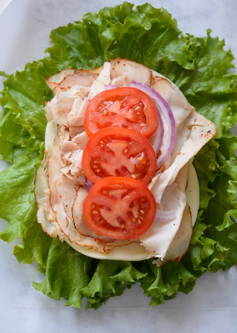 Turkey Lettuce Wraps are a great healthy lunch option! Ready in only a couple of minutes, this keto recipe is about 4 net carbs!