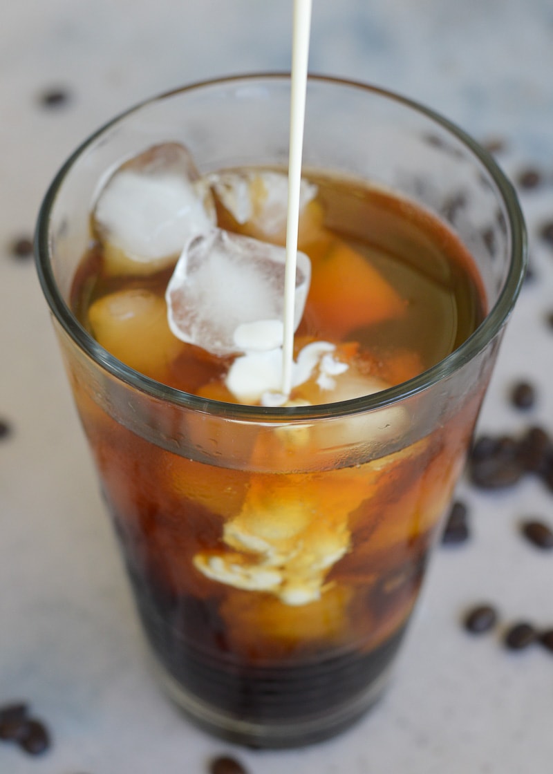 This creamy Vanilla Bourbon Iced Latte is the perfect brunch or vacation kick-starter! With two shots of espresso and a generous dose of bourbon, this keto cocktail is sure to get you going!
