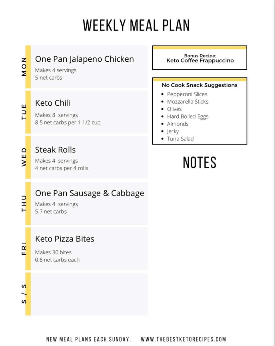 Easy Keto Weekly Meal Plan, this easy keto meal plan helps you start and stick to your keto diet!